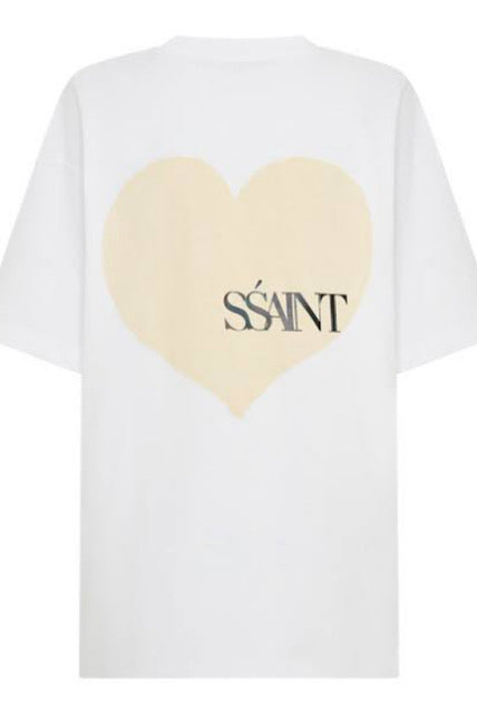 SSAINT Heart Tee - White & Cream