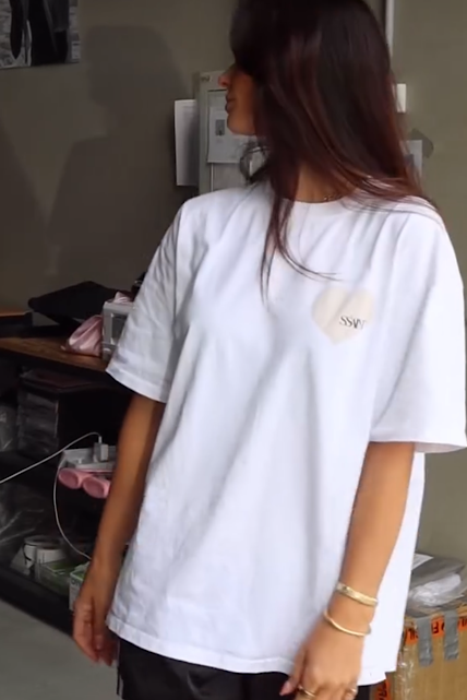 SSAINT Heart Tee - White & Cream