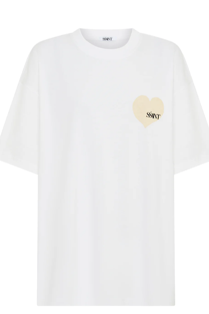 SSAINT Heart Tee - White & Cream