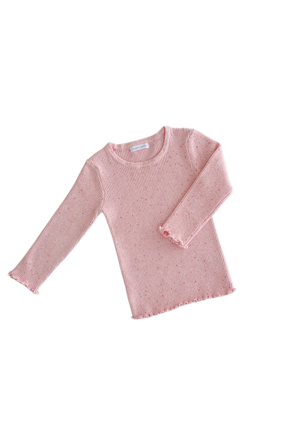 Ribbed Top - Berry Fleck