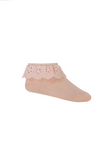 Frill Ankle Sock - Dusty Rose