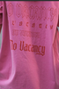 SSAINT No Vacancy Tee - Dark Pink Acid Wash
