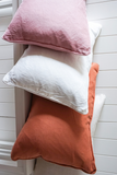 Plush Linen Cushion (Rust)